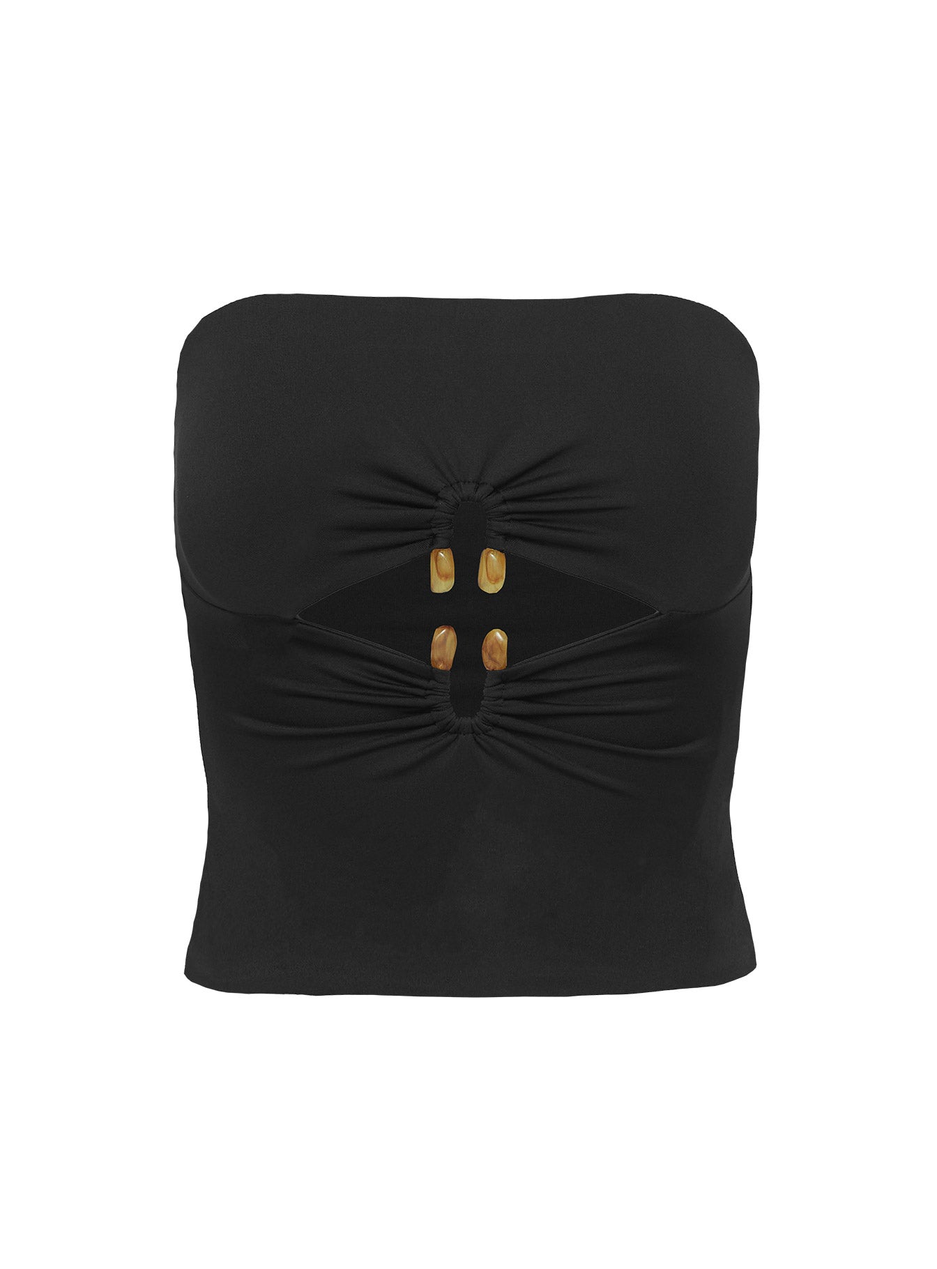 Turlock Cut Out Strapless Top Black - Image 5