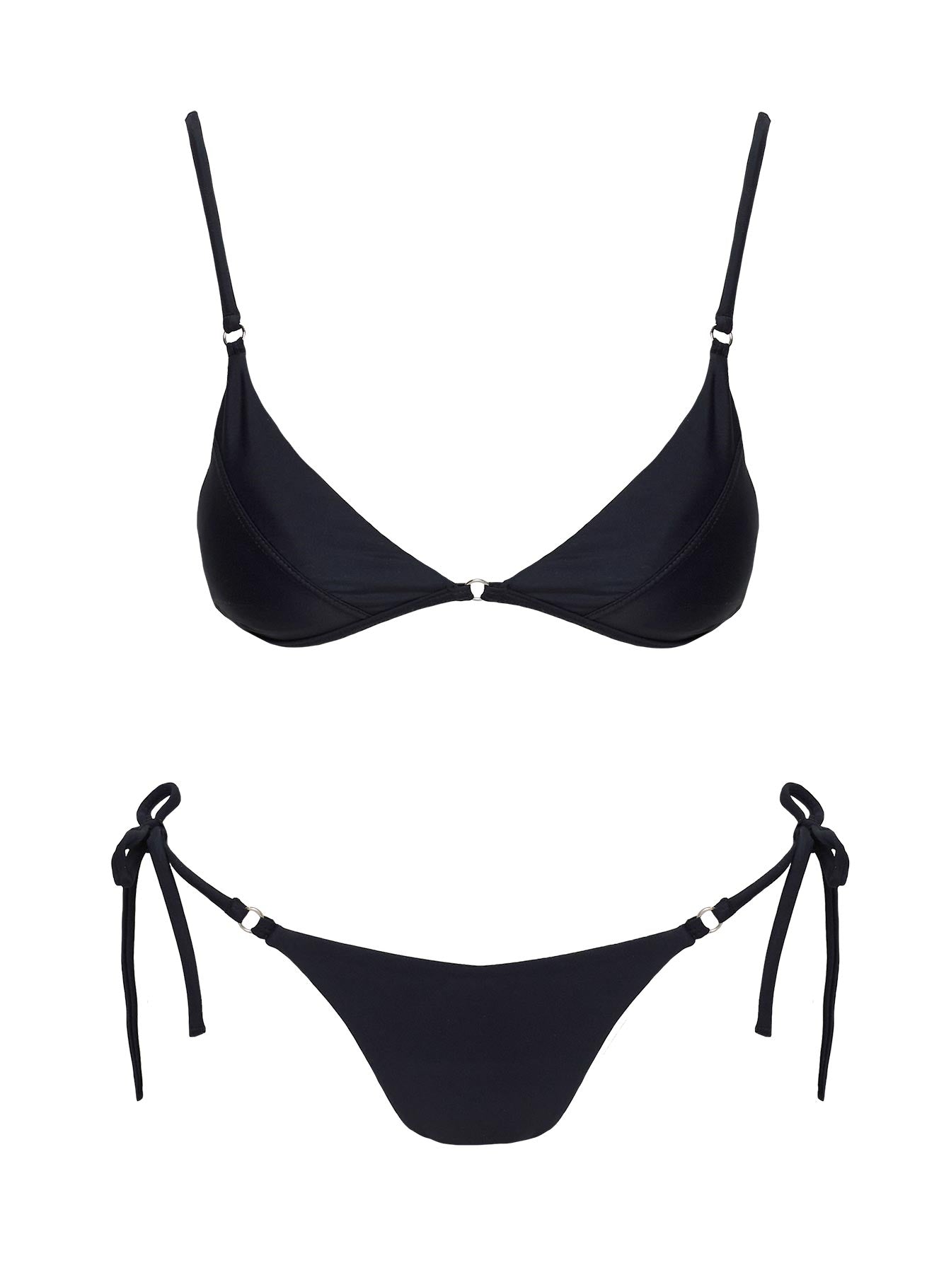 Verlaine Triangle Bikini Top Black - Image 5